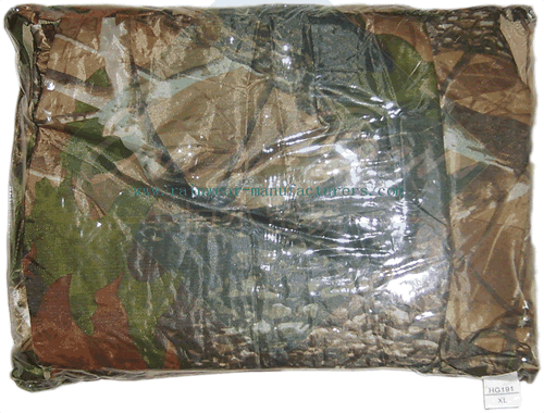 Camouflage rainwear packing bag